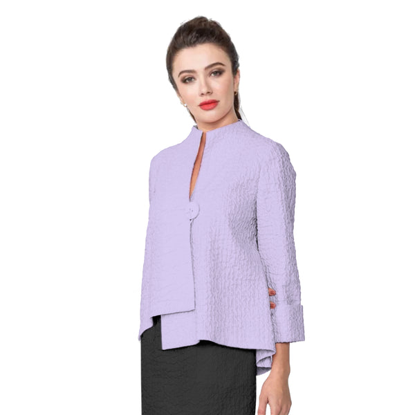 IC Collection Textured One-Button Jacket in Lavendar - 4379J-LC - Size L Only!