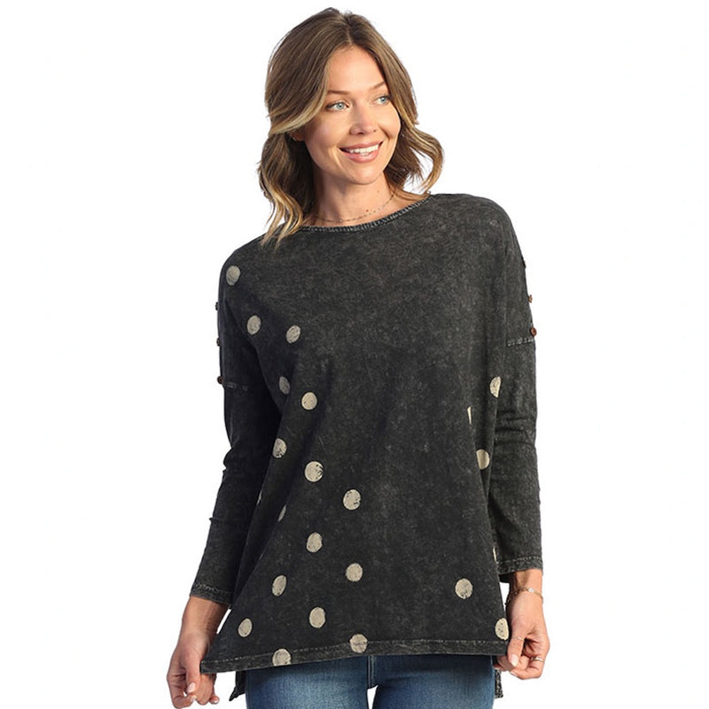 Jess & Jane "Coco Dots" Mineral Washed Top - M98-1322 - Size 1X