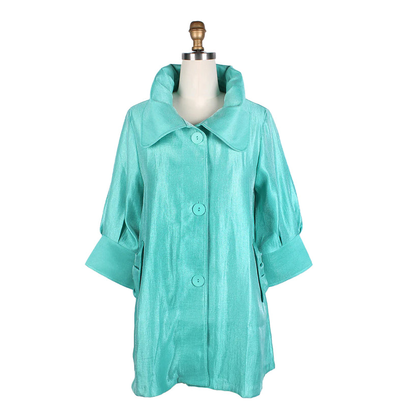 Damee NY Solid Signature Swing Jacket in Mint  - 200-MNT