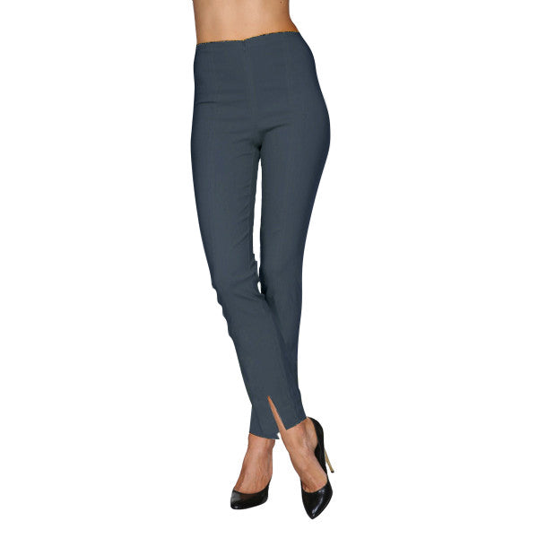 Mesmerize Pants with Front Ankle Slits and Front Zipper in Storm Blue- MA21-STM