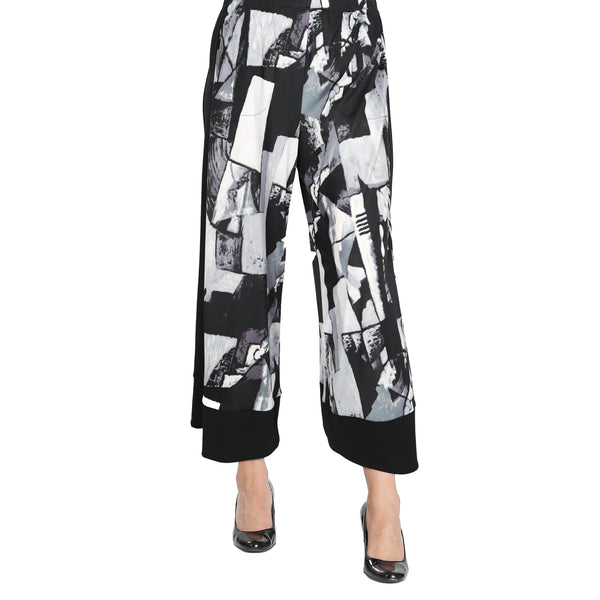 IC Collection Abstract-Print Palazzo Pant - 5449P - Sizes L & XXL Only!
