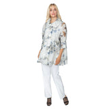 Sheer Floral Swing Jacket in BLUE - 5622J-BLU