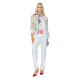 IC Collection Multicolor Mesh Single Button Jacket - 5681J - Size S Only!