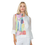 IC Collection Multicolor Mesh Single Button Jacket - 5681J - Size S Only!