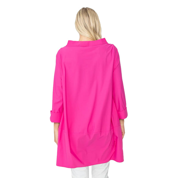 IC Collection Bateau-Neck Pocket Tunic in Pink - 3226T-PK