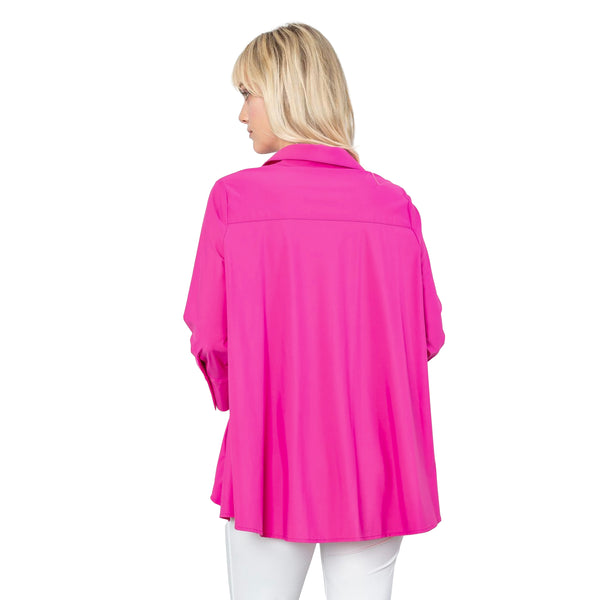 IC Collection Blouse With Side Slip Pockets in Pink - 3778B-PK - Sizes S & XXL Only!