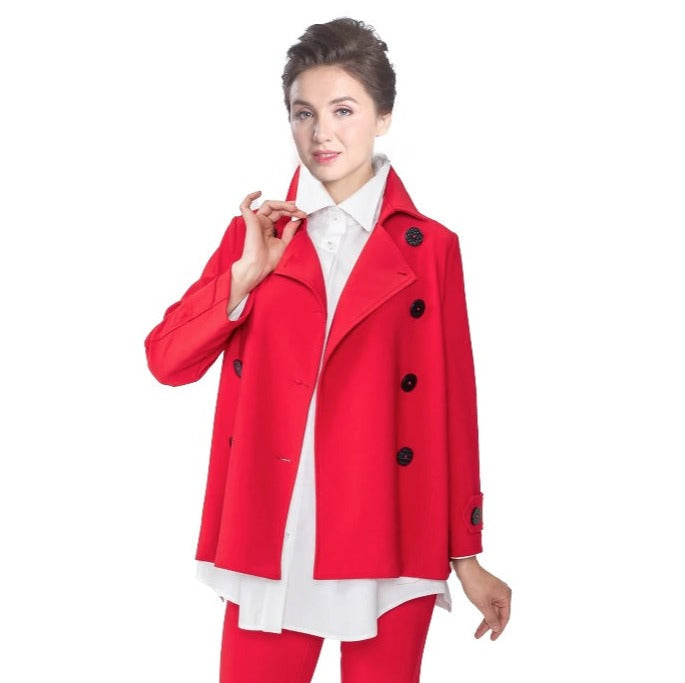 IC Collection Double-Breasted Blazer in Red - 5545J-RD