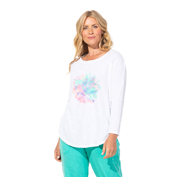 Escape by Habitat Tie-Dye High-Low Tee - 42504-WT - Size XL Only!