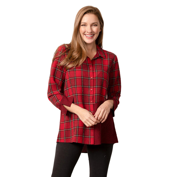 Habitat Mixed Plaid Shirt in Scarlett - 44220 - Size S Only