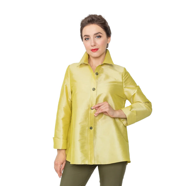 IC Collection Button Front Blouse in Mustard- 4442J-MT