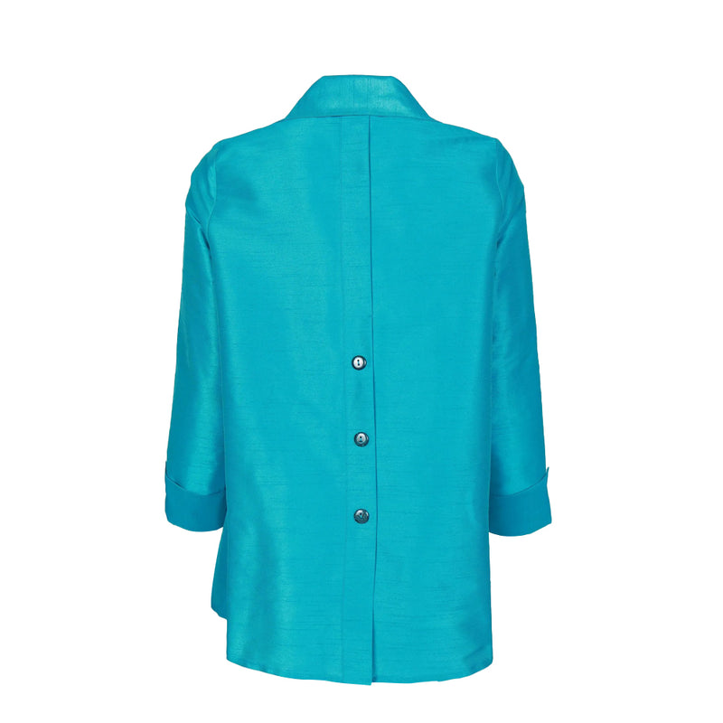 IC Collection Button Front Blouse in Teal - 4442J-TL
