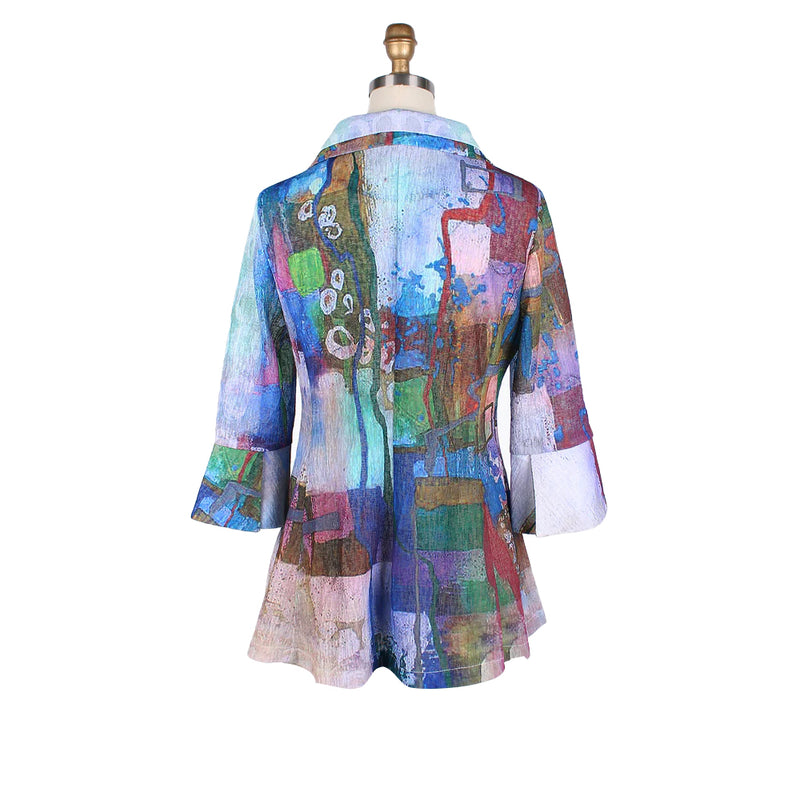 Damee Vibrant Fit & Flare Jacket in Purple/Multi - 4810-PP