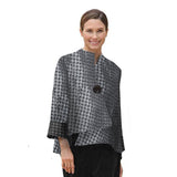 IC Collection Two-Tone Asymmetric Jacket in Grey/Black - 5281J-GRY