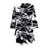 Valentina "White Space" Abstract-Print V-Neck Tunic  - 25632-TU - S Only