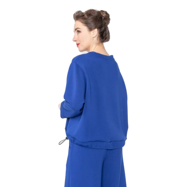IC Collection Drop-Shoulder French Terry Top - 5550T-BLU - Size XL Only!