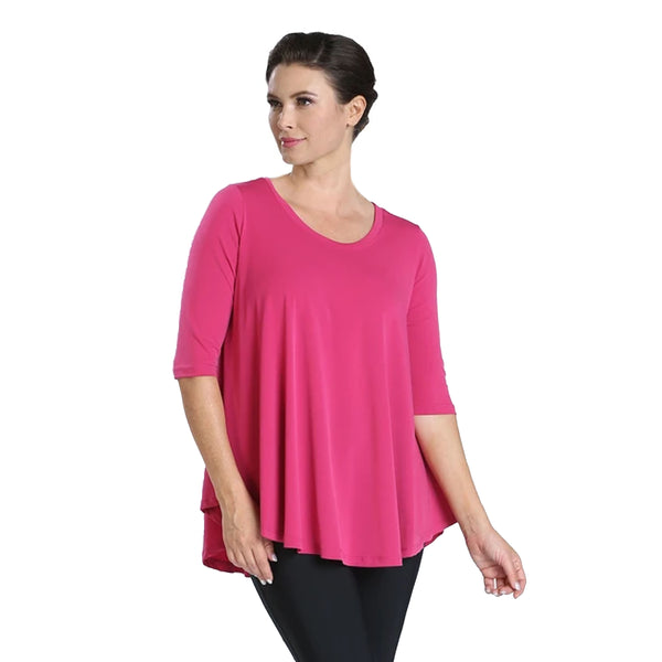 IC Collection Solid High-Low Top in Fuchsia - 6899T-FCH - Sizes S & M Only