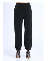 Button Detail Harem Pant in Black - 6900P-BLK