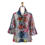 Interlocking Vibrant Geometric Jacket in Multicolor - 400-MLT