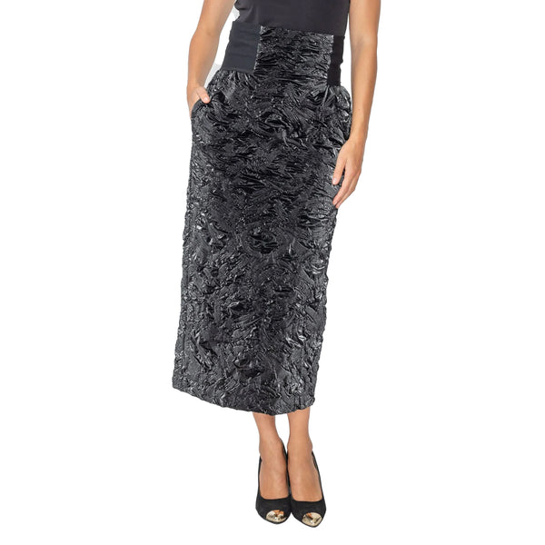 IC Collection High Waist Pencil Skirt in Black - 4448S