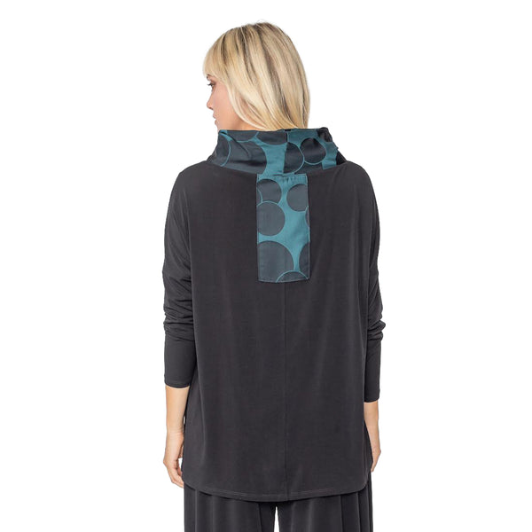 IC Collection Polka-Dot Statement Tunic Top in Teal - 5390T-TL- S Only!