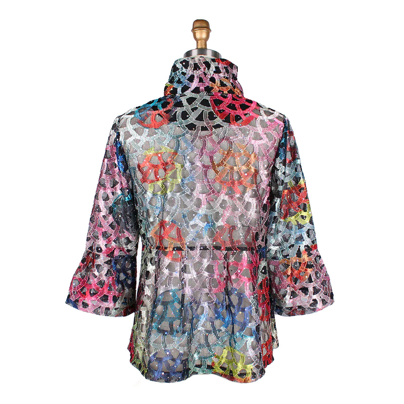 Damee Sequined Soutache Short Jacket in Multicolor - 400-MLT - Size S Only!