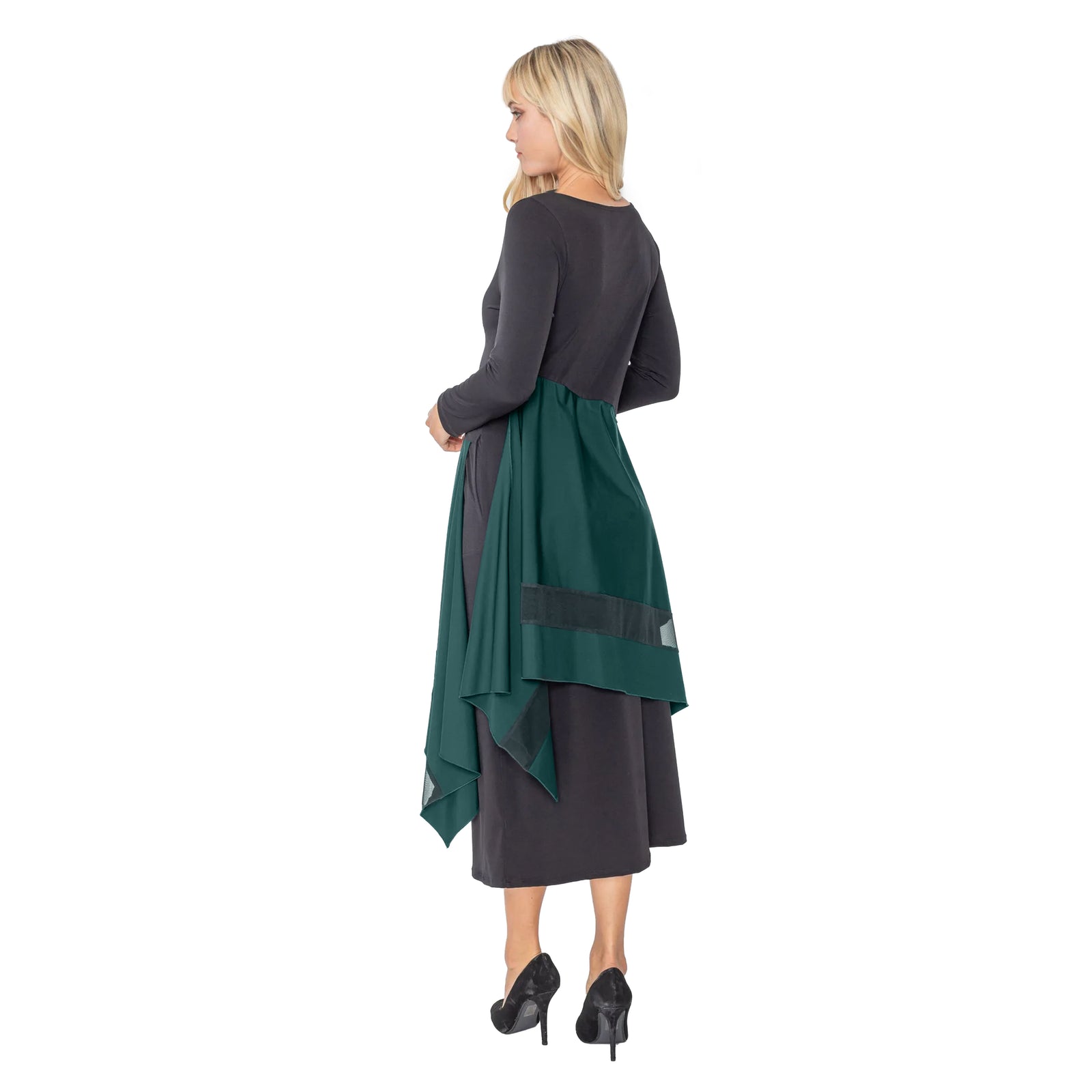 apron midi dress Apron Midi Dress in Green - 5610D-GN