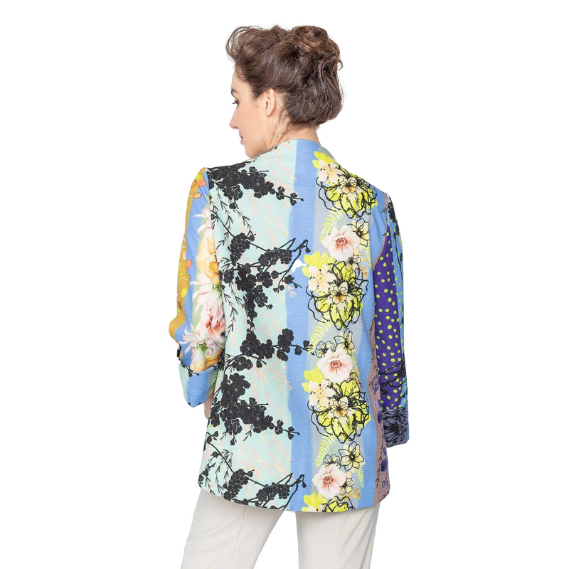 IC Collection Multi Floral-Print One-Button Jacket - 5784J