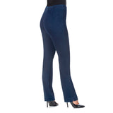 "Sasha" Pull-On Straight Leg Pant in Dark Denim Blue - SASH-DKBD