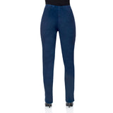 "Sasha" Pull-On Straight Leg Pant in Dark Denim Blue - SASH-DKBD