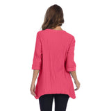 Focus Patch-Pocket Ribbed Tunic in Raspberry - CS-388-RSP
