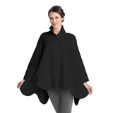 Scalloped Cotton Blouse in Black - 2585B-BK - SizeS S & M Only!