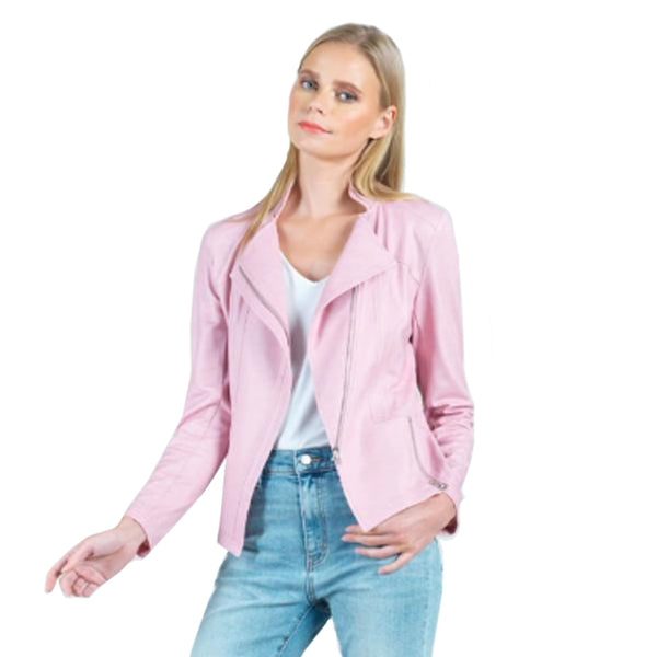 Clara Sunwoo Faux Leather Jacket in Pink - JK161-PNK - Sizes XS & 1X Only!