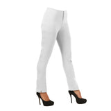 "Lize" Straight Leg 29.5" Pant in White - Lize-WHT