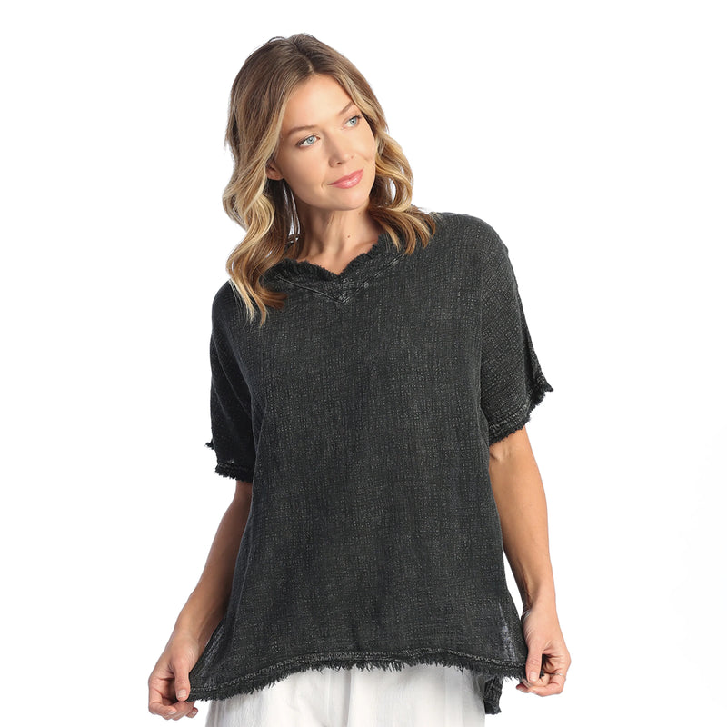 Jess & Jane Solid Mineral Washed Gauze Top - M92