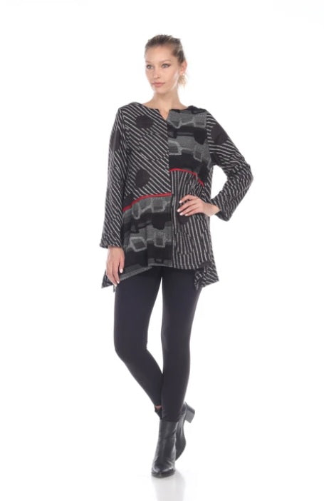 Moonlight Mixed-Print Sweater Knit Tunic - 2964 - Size XL