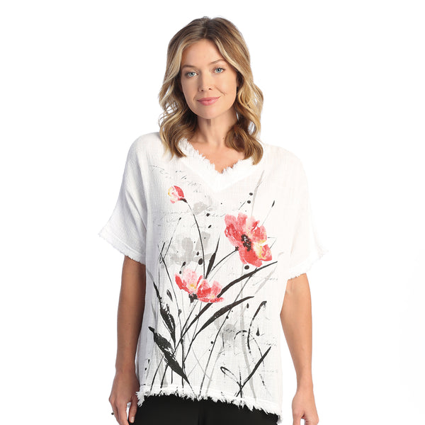 Jess & Jane "Poppy Song" Mineral Washed Gauze Top - M92-1694