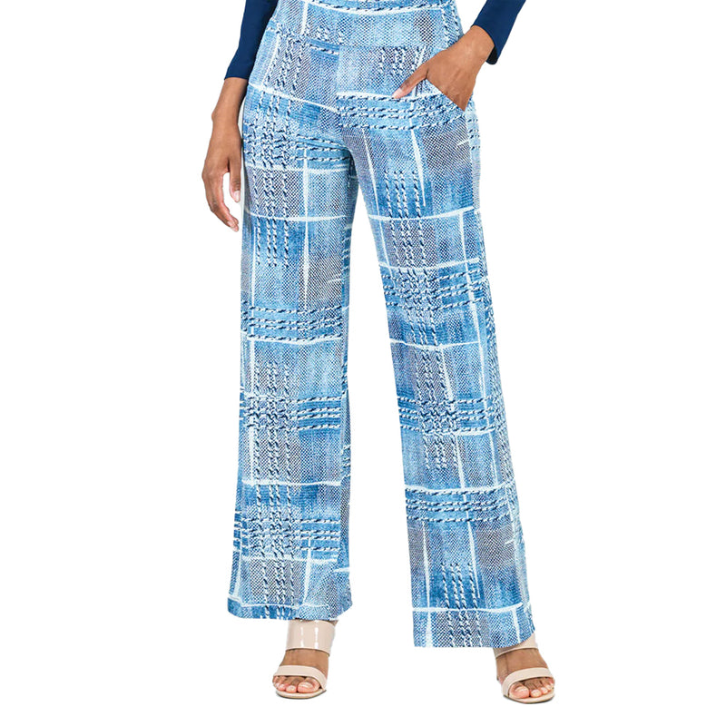 Clara Sunwoo Plaid-Print Pant in Blue/Multi - PT21P14 - Size XL Only!