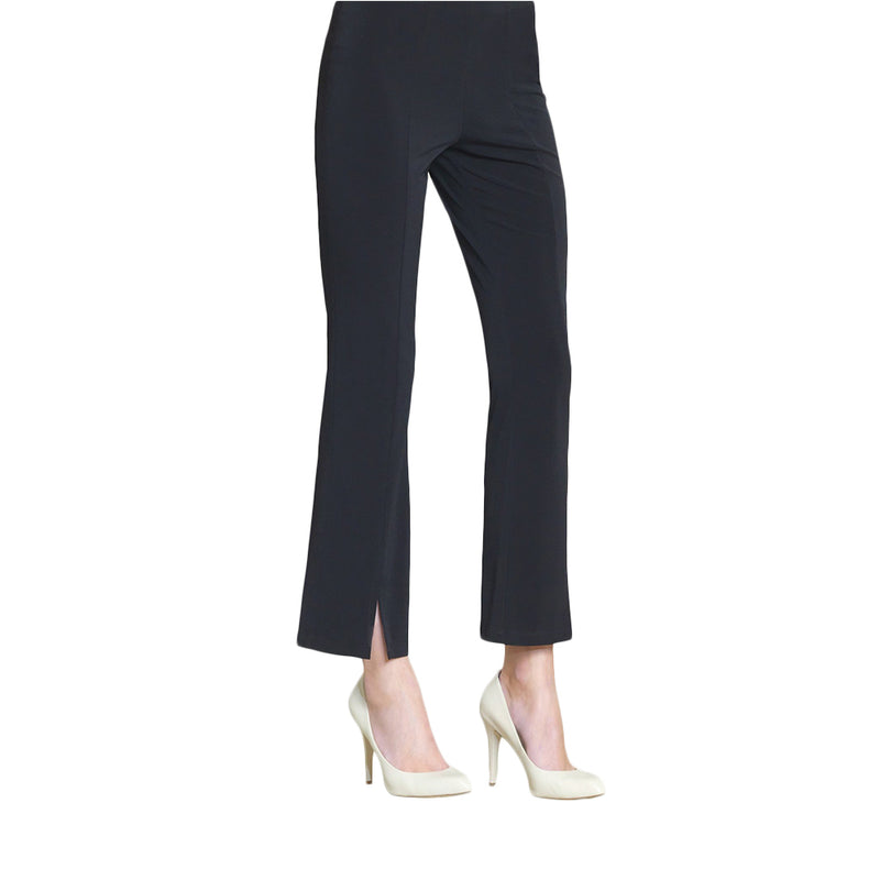 Clara Sunwoo Center Seam Front Slit Ankle-Pant in Black - PT4-BK - Sizes XS  & S Only!