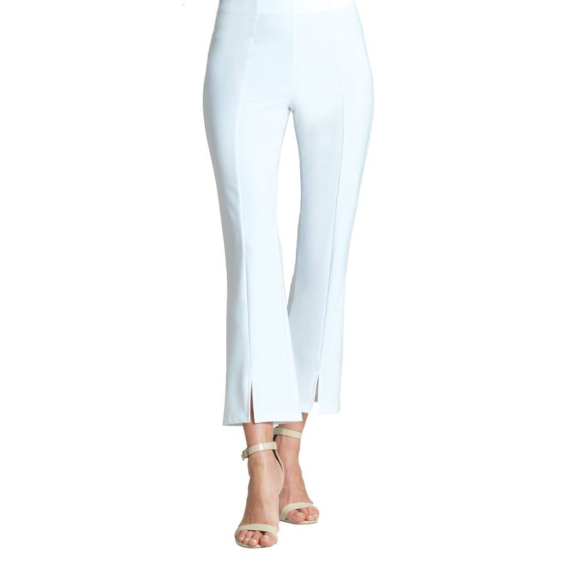 Clara Sunwoo Front Slit Ankle-Pant in White - PT4-WHT - Size S Only!