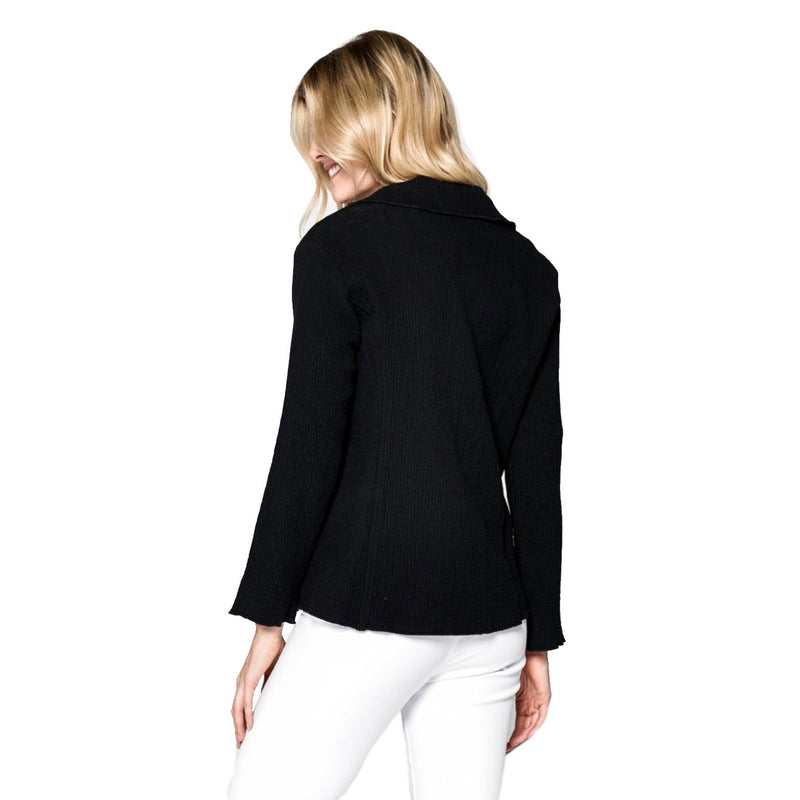 Textured Ribbed Cotton Blazer - ST401