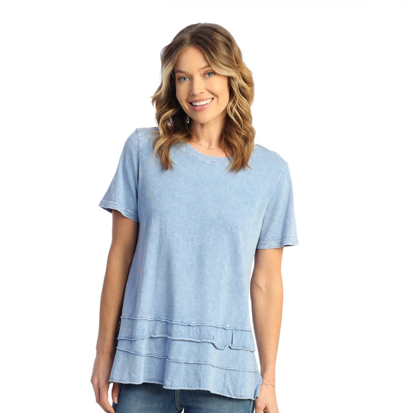 Jess & Jane Solid Layered Short Sleeve Top - M82