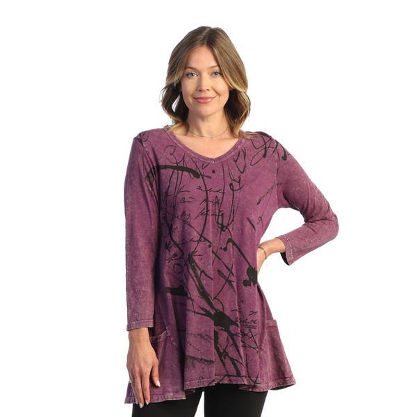 Jess & Jane "Scrolls" Mineral Washed Cotton Tunic - M50-1362 - Size S