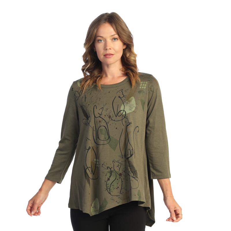 Jess & Jane "Tiffany" Baby French Terry Tunic in Olive - BT2-1778
