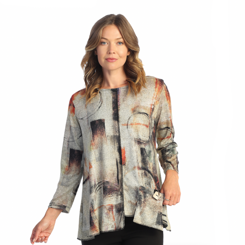 Jess & Jane “Kona” Brushed Knit Tunic Top - FB2-1770