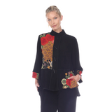 Asian Inspired 3 Flower-Print Jacket - CM-65-3