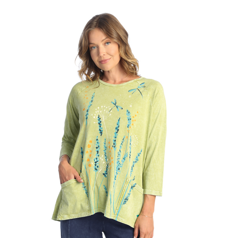 Jess & Jane "Lina" Mineral Washed Patch Pocket Tunic Top - M12-1816