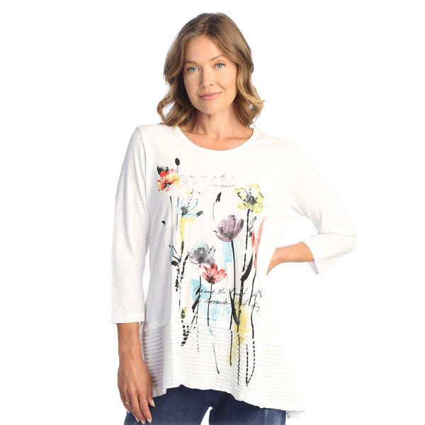 Jess & Jane "Sierra" Abstract Print Mineral Washed Tunic - M54-1820