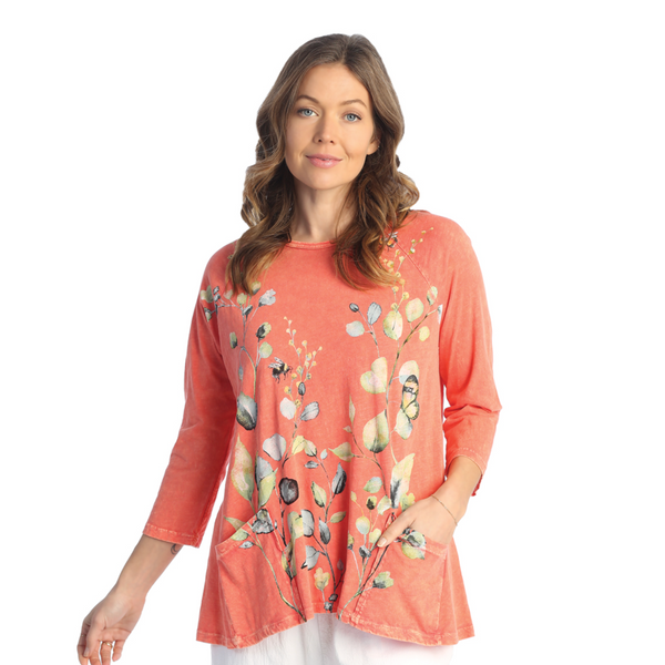 Jess & Jane "Kelly" Mineral Washed Patch Pocket Tunic Top - M12-1831