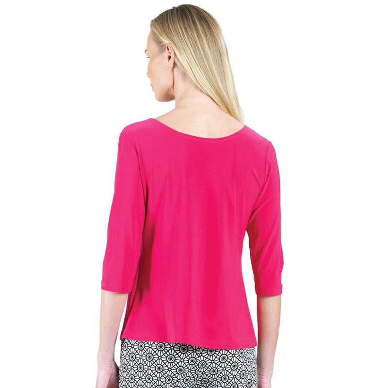 Clara Sunwoo Reversible Cut-Out Top in Hot Pink- T222-HTP - Size S Only