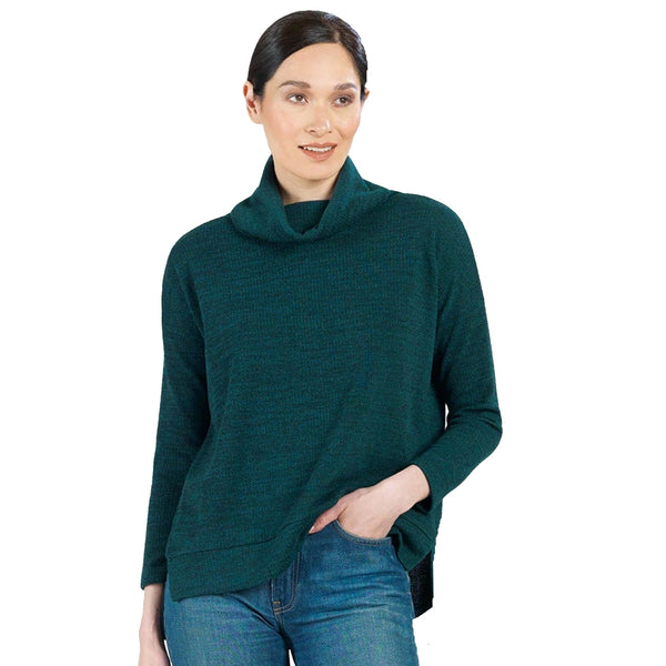 Clara Sunwoo High-Low Sweater in Hunter Green - T96W-HNT - Size XS Only!